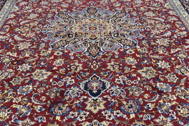 Detail image of 295cm x 405cm anudado a mano Isfahan Alfombra Persa Lana