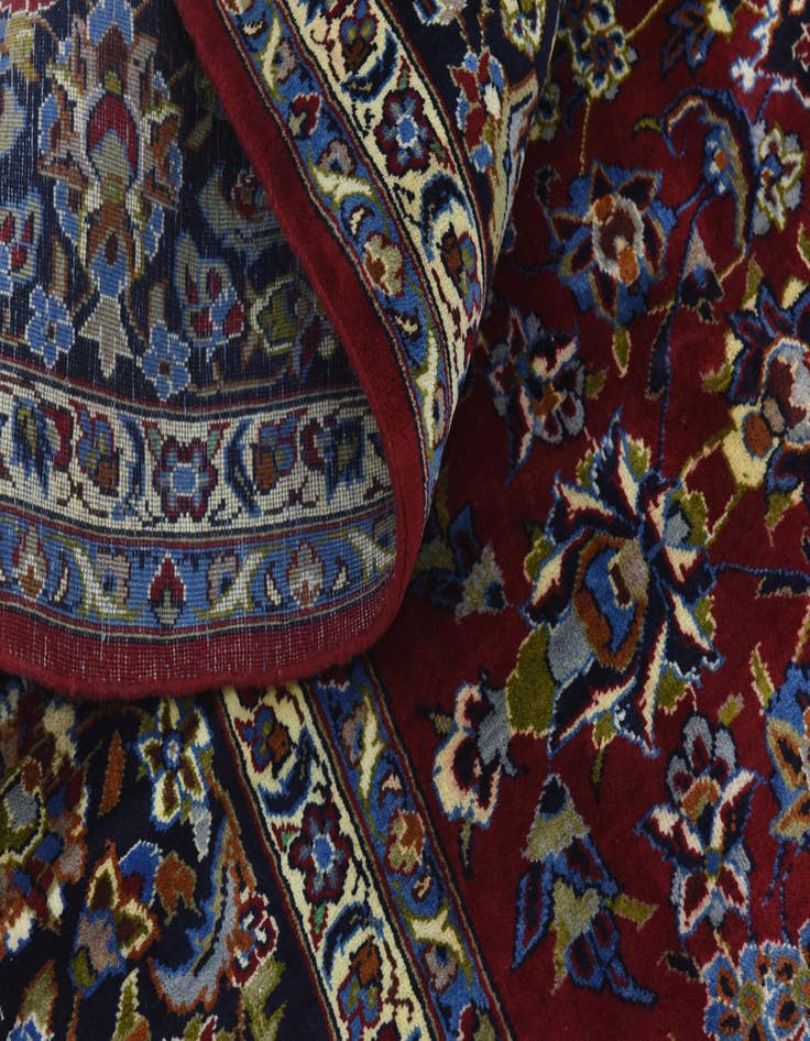 Detail image of 9' 9 x 13' Hand Knotted Isfahan Persian Wool Rug