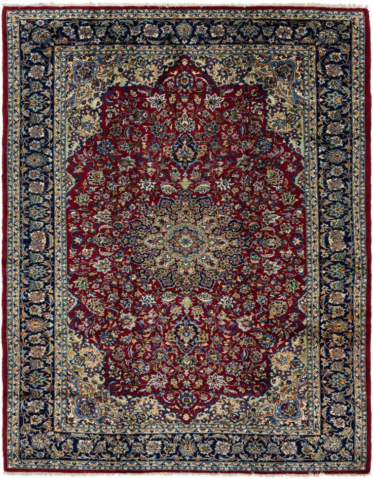 Detail image of 9' 6 x 12' 8 Hand Knotted Isfahan Persian Wool Rug