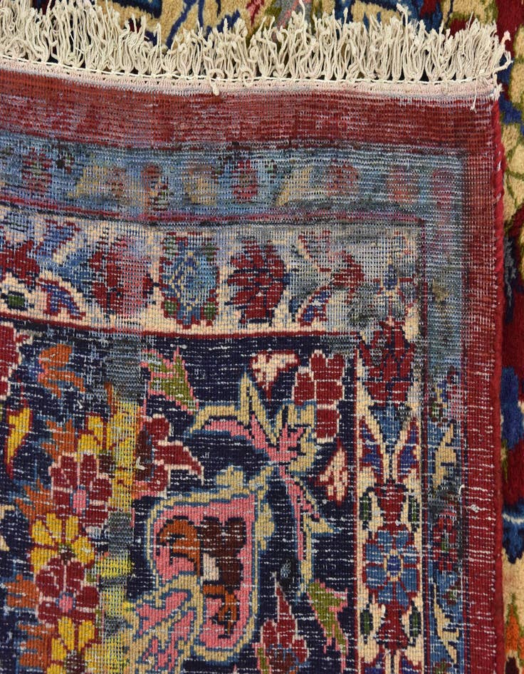 Detail image of 9' 10 x 13' 3  Hand Knotted Isfahan Persian Wool Rug