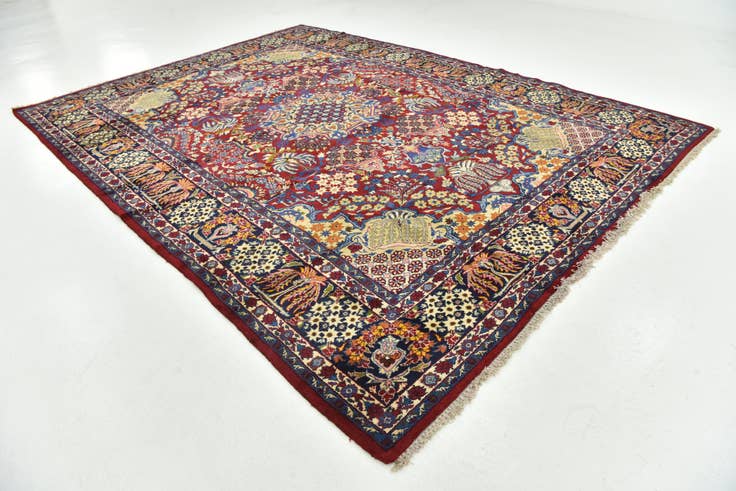 Detail image of 9' 10 x 13' 3 Hand Knotted Isfahan Persian Wool Rug