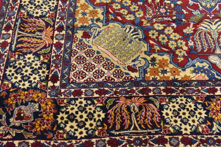 9' 10 x 13' 3 Hand Knotted Isfahan Persian Wool Rug