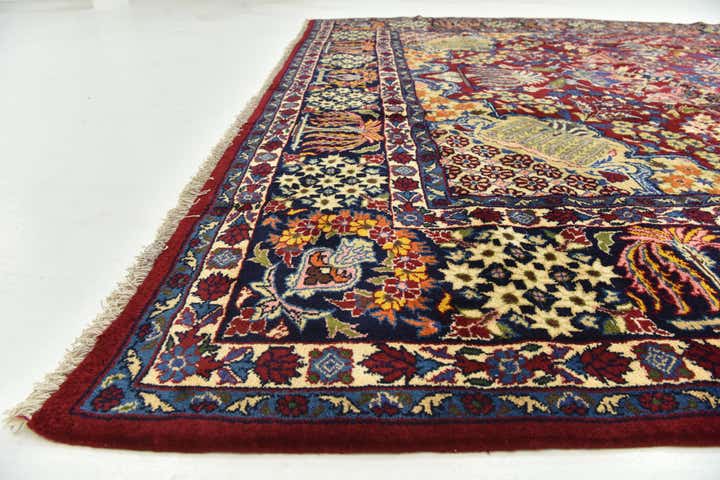9' 10 x 13' 3 Hand Knotted Isfahan Persian Wool Rug