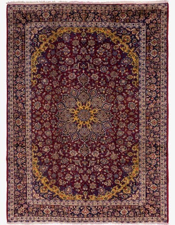 9' 8 x 12' 10 Hand Knotted Isfahan Persian Wool Rug