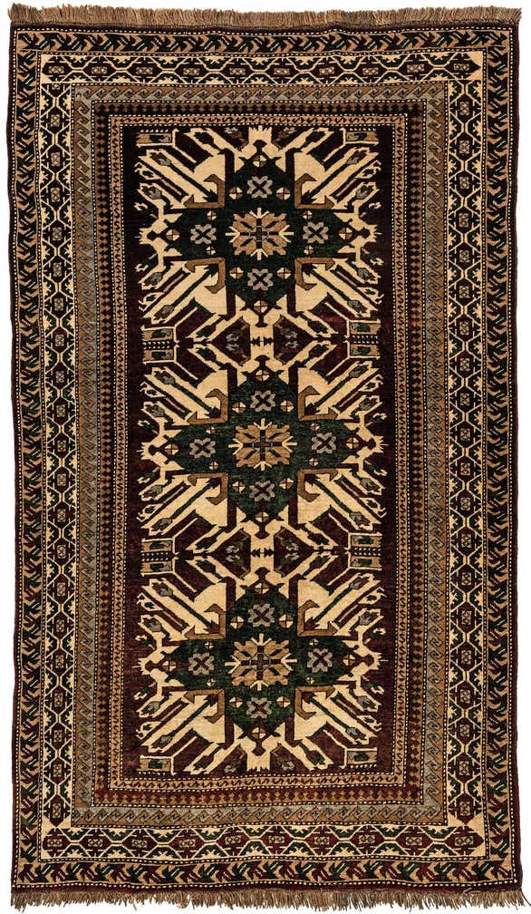 5' 4 x 9' Hand Knotted Kars Wool Rug