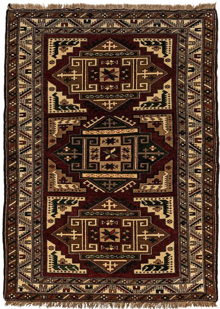 4' 9 x 7' 8 Hand Knotted Kars Wool Rug