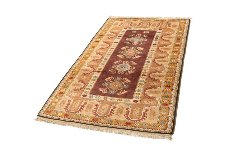 Detail image of 3' 9 x 6' 8 Hand Knotted Kars Wool Rug