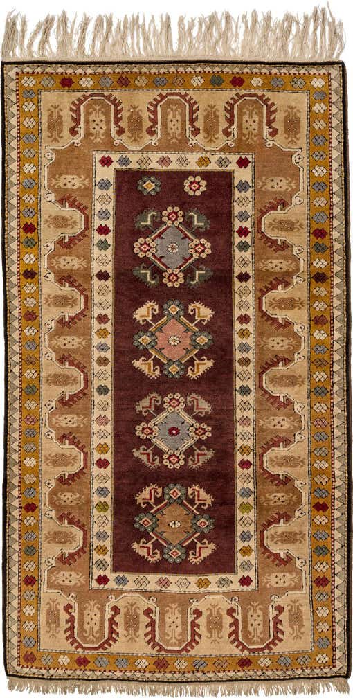 3' 9 x 6' 8 Hand Knotted Kars Wool Rug