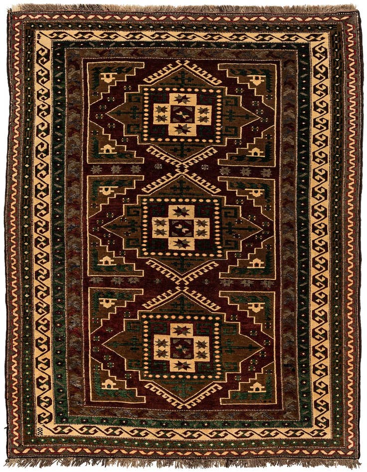 Detail image of 5' x 8' 5 Hand Knotted Kars Wool Rug