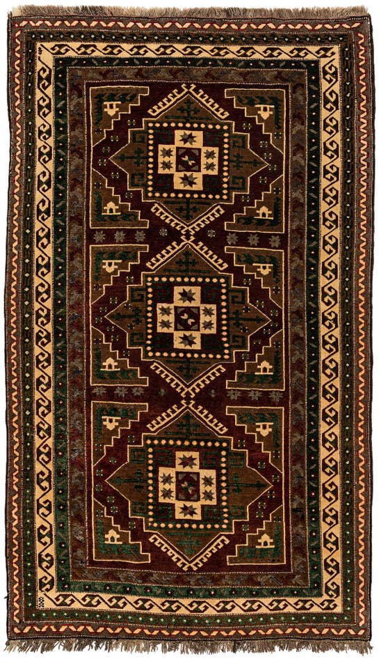 Detail image of 5' x 8' 5 Hand Knotted Kars Wool Rug