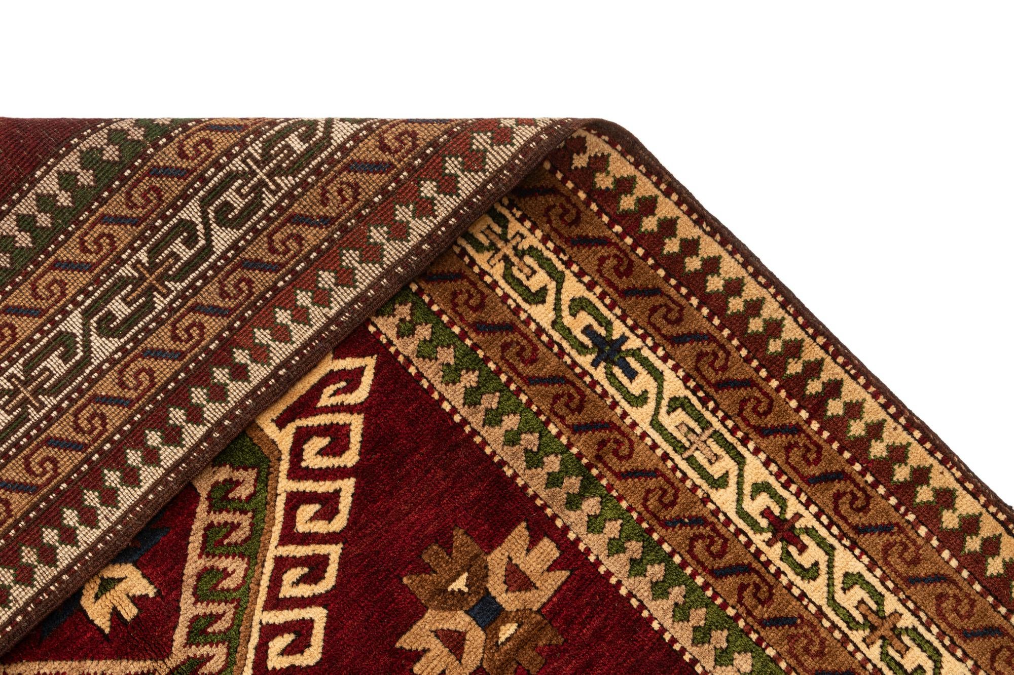 4' 1 x 6' 3 Hand Knotted Kars Wool Rug