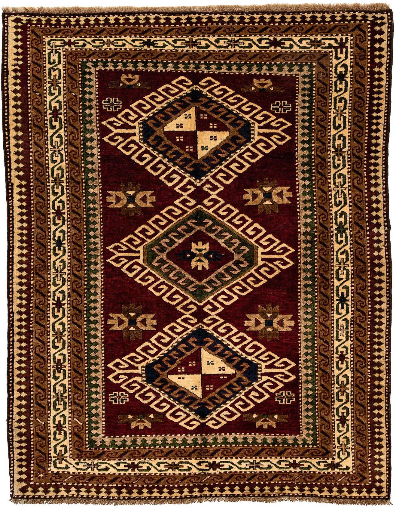 4' 1 x 6' 3 Hand Knotted Kars Wool Rug