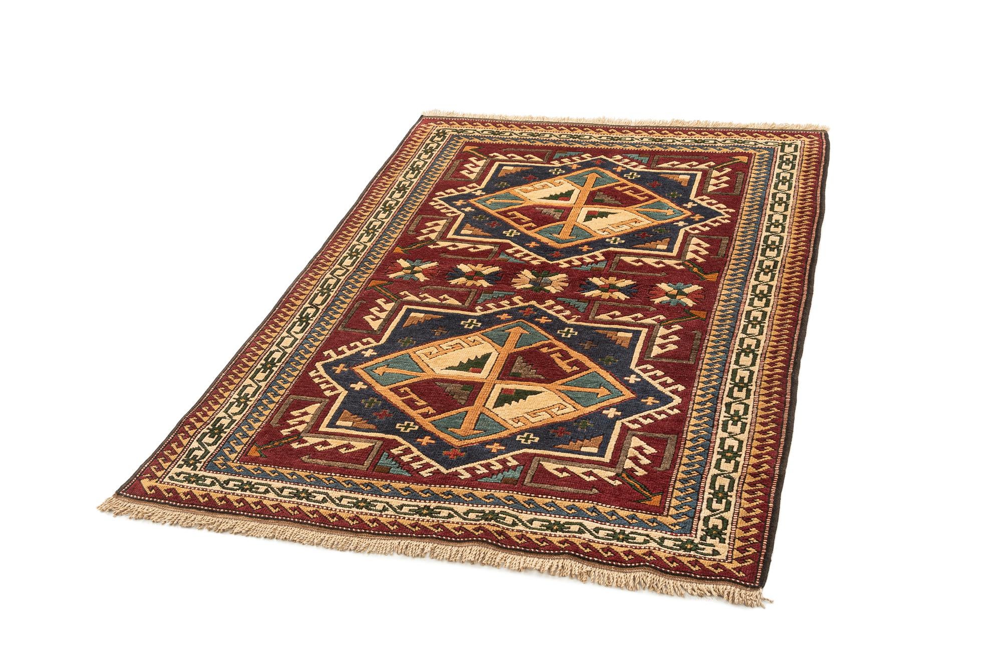 4' x 5' 7 Hand Knotted Kars Wool Rug