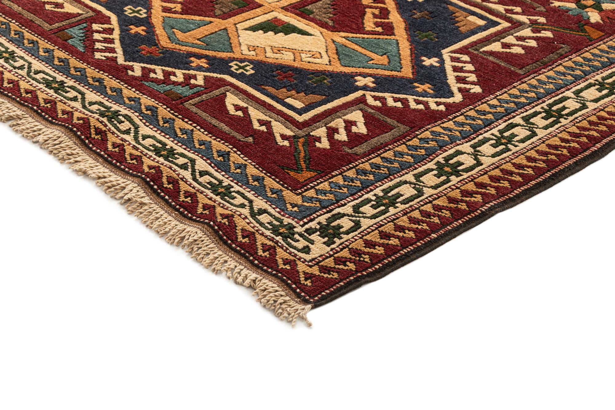 4' x 5' 7 Hand Knotted Kars Wool Rug