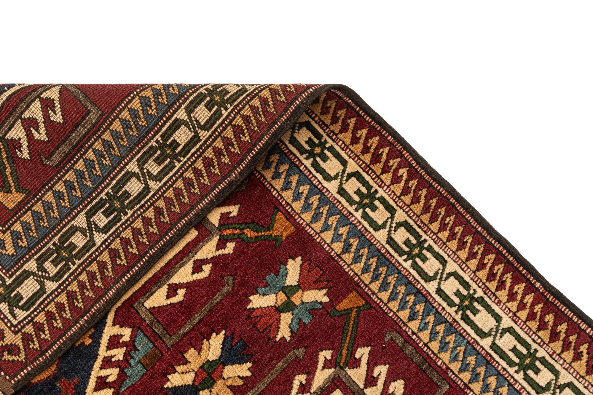 4' x 5' 7 Hand Knotted Kars Wool Rug