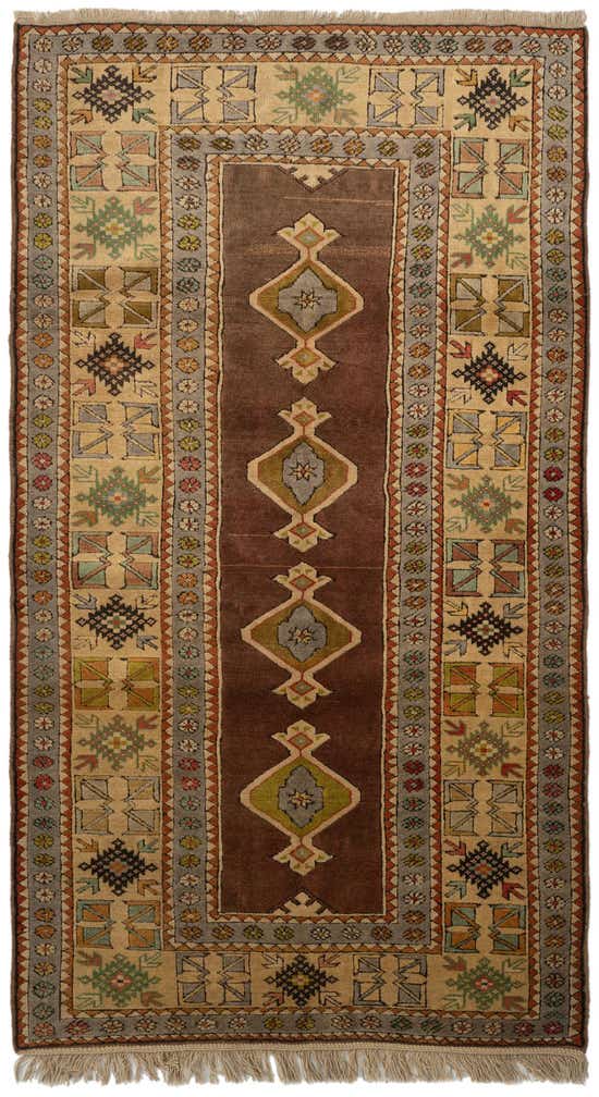 3' 9 x 6' 9 Hand Knotted Kars Oriental Wool Rug