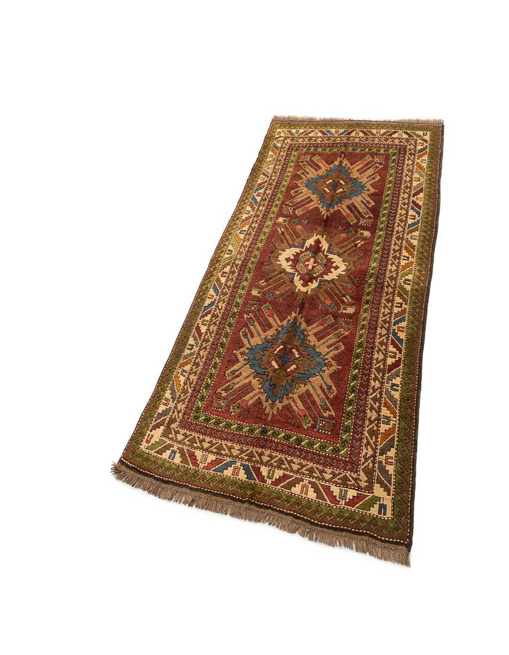 Detail image of 4' 3 x 7' 3 Hand Knotted Kars Wool Rug