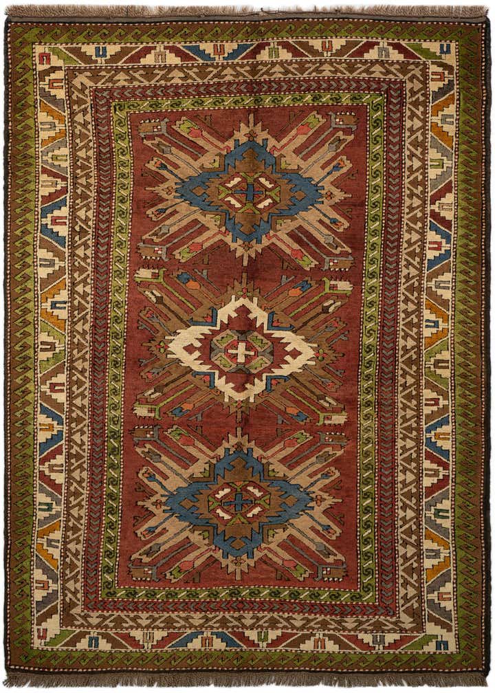 4' 3 x 7' 3 Hand Knotted Kars Wool Rug