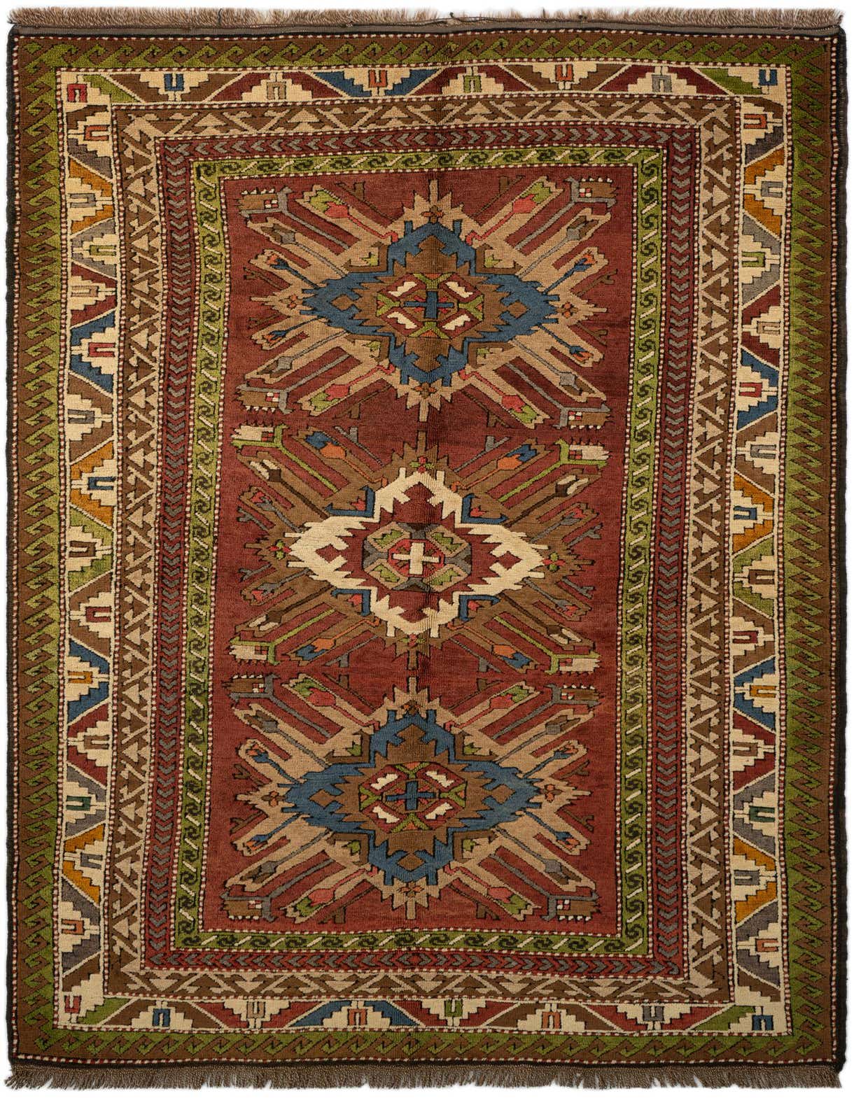 4' 3 x 7' 3 Hand Knotted Kars Wool Rug