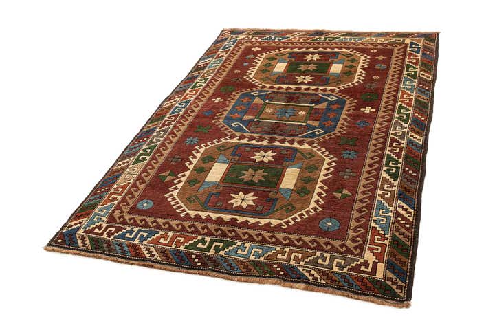 4' 7 x 6' 10 Hand Knotted Kars Wool Rug