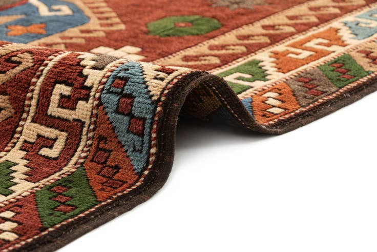 Detail image of 4' 7 x 6' 10 Hand Knotted Kars Wool Rug