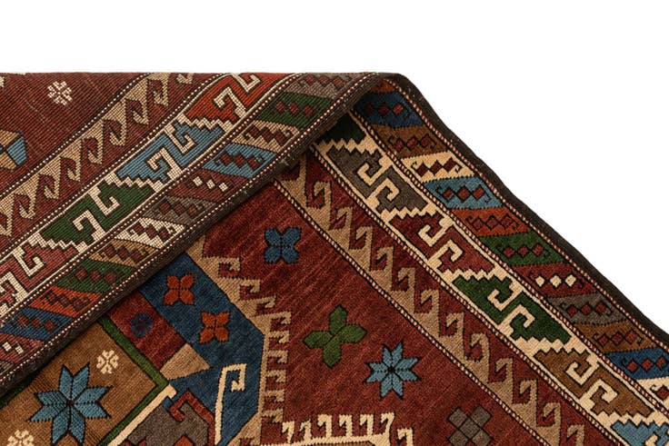 Detail image of 4' 7 x 6' 10 Hand Knotted Kars Wool Rug