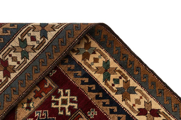 Detail image of 4' 8 x 7' 5 Hand Knotted Kars Wool Rug