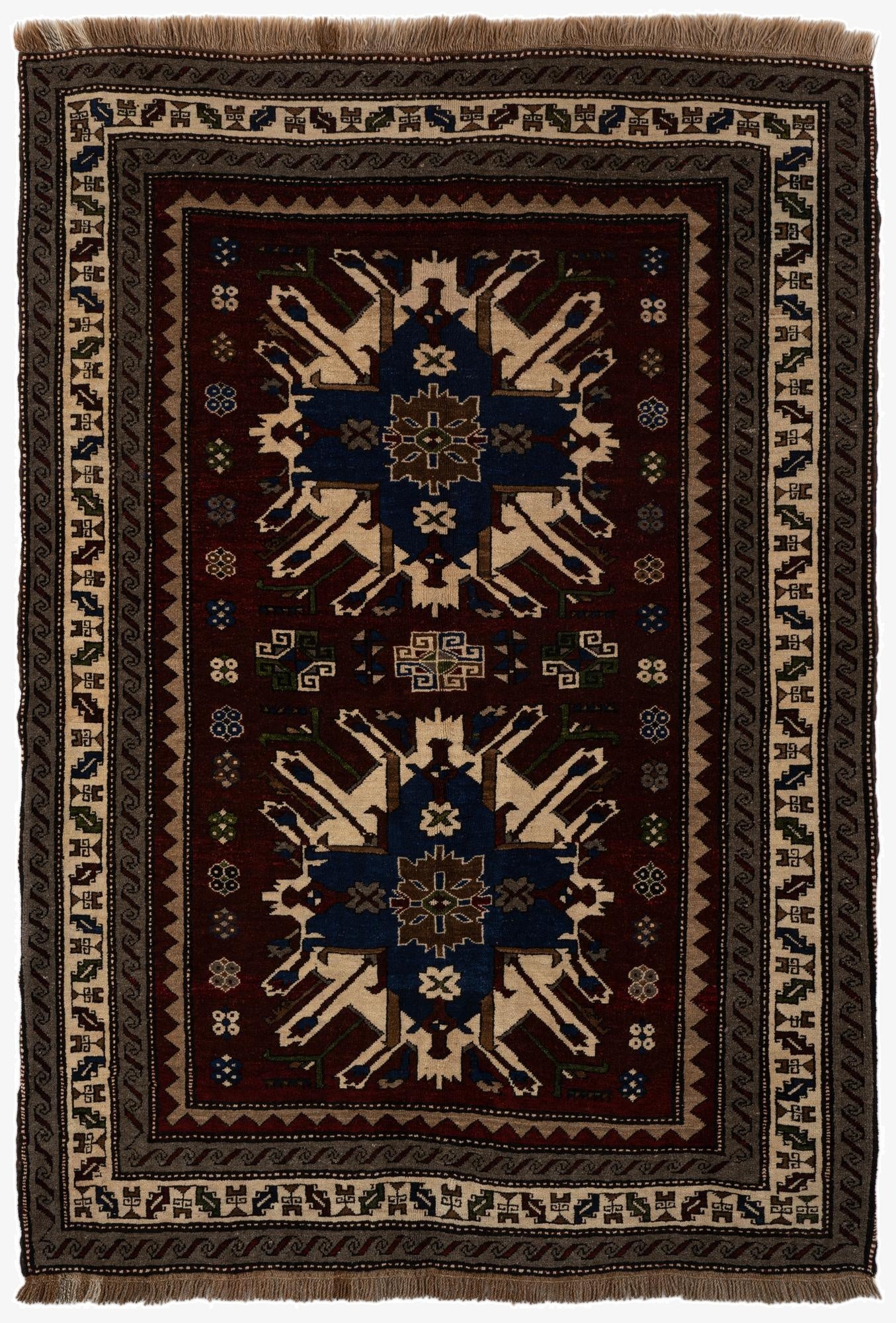 5' 3 x 7' 5  Hand Knotted Kars Wool Rug