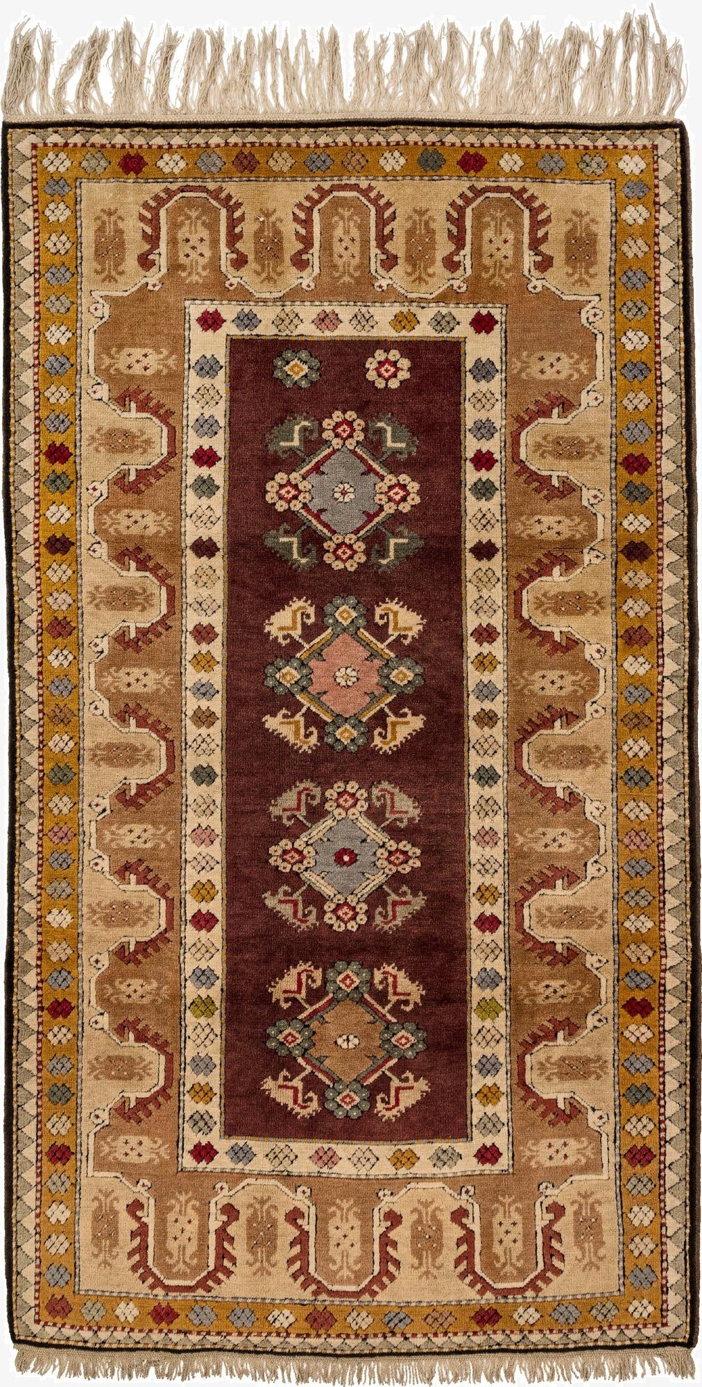 3' 9 x 6' 8  Hand Knotted Kars Wool Rug