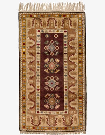 3' 9 x 6' 8 Hand Knotted Kars Wool Rug