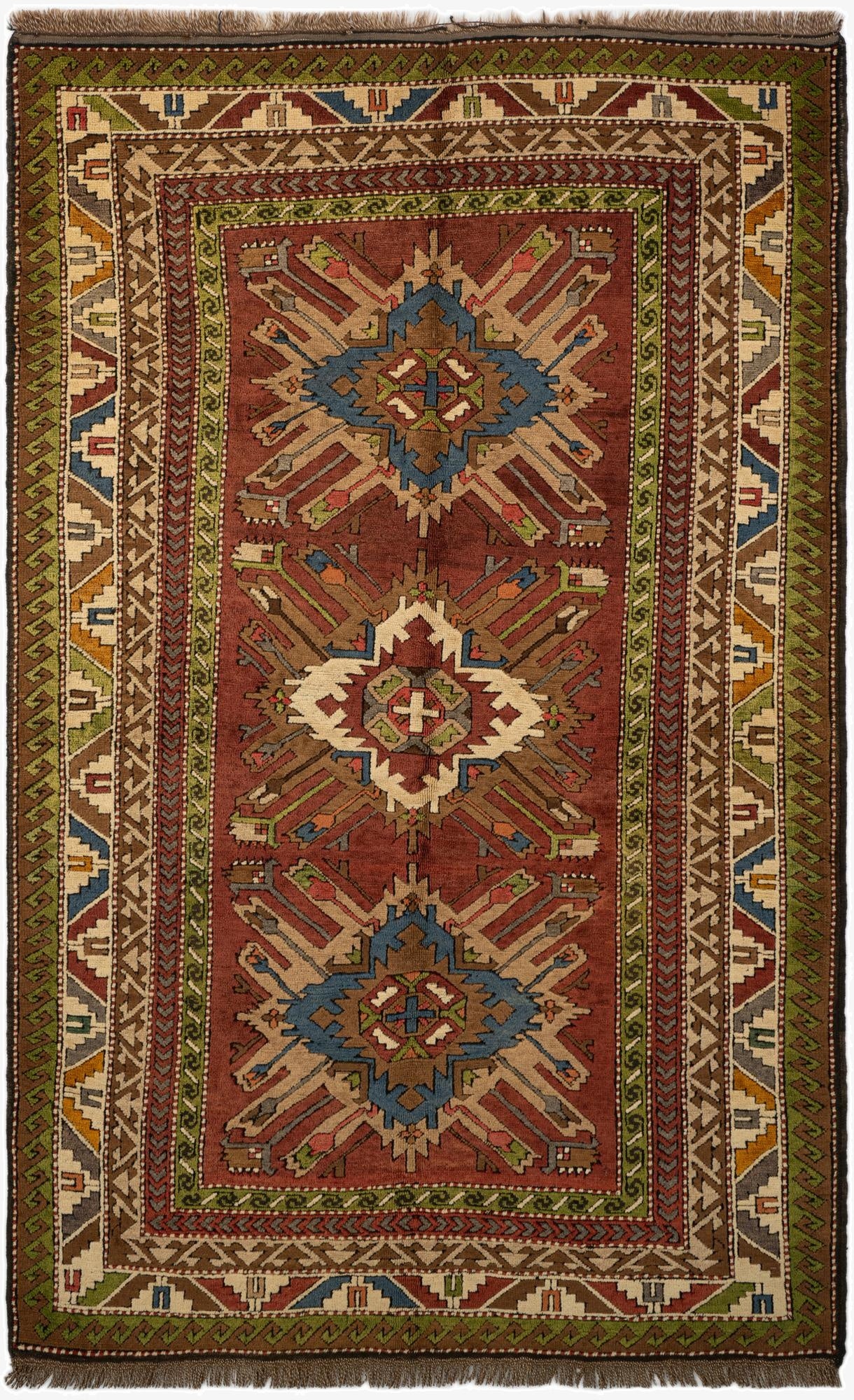 4' 3 x 7' 3  Hand Knotted Kars Wool Rug