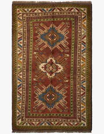 4' 3 x 7' 3 Hand Knotted Kars Wool Rug