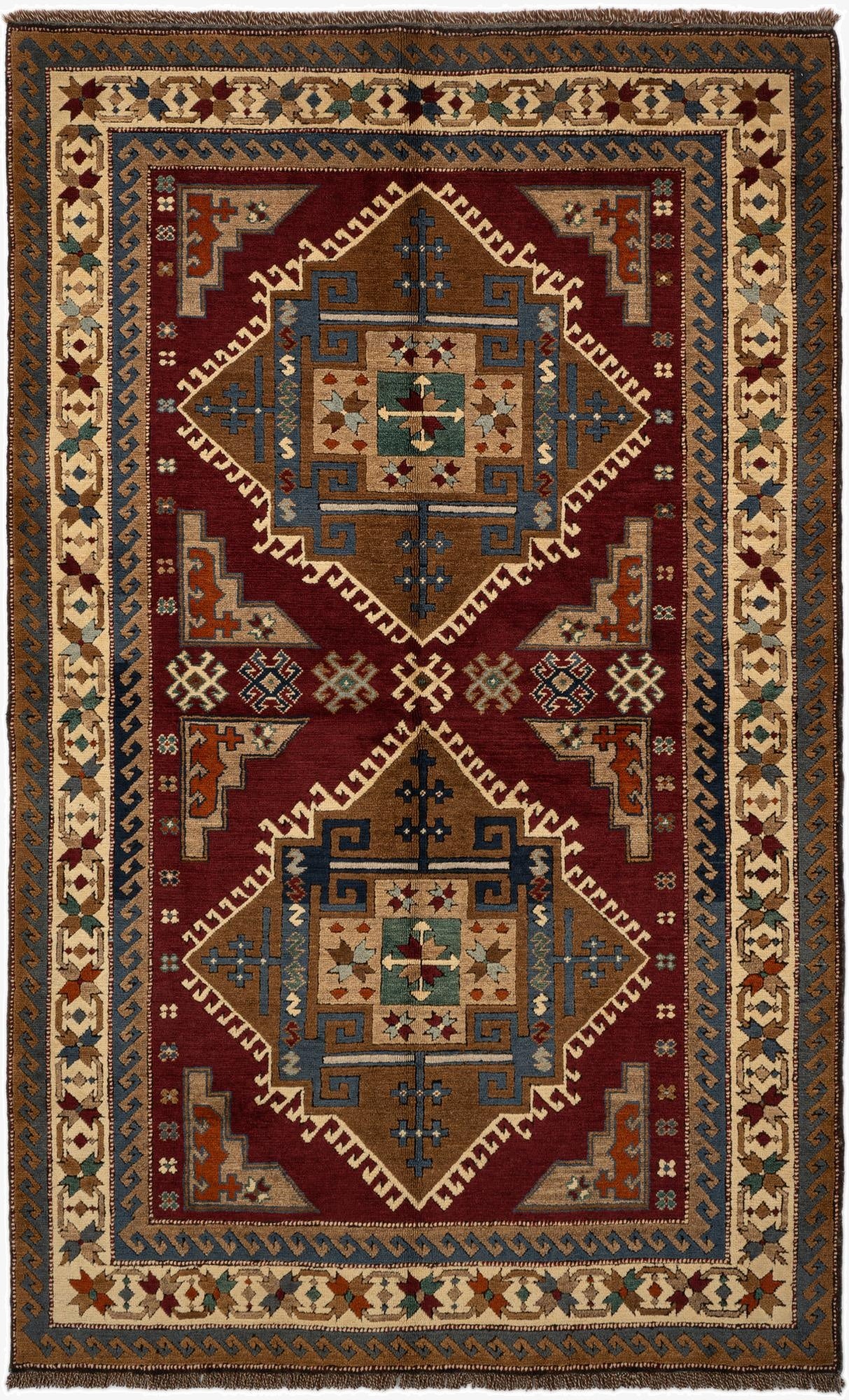 4' 8 x 7' 5  Hand Knotted Kars Wool Rug