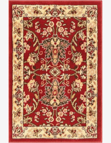 Burgundy Kashan Design Rug