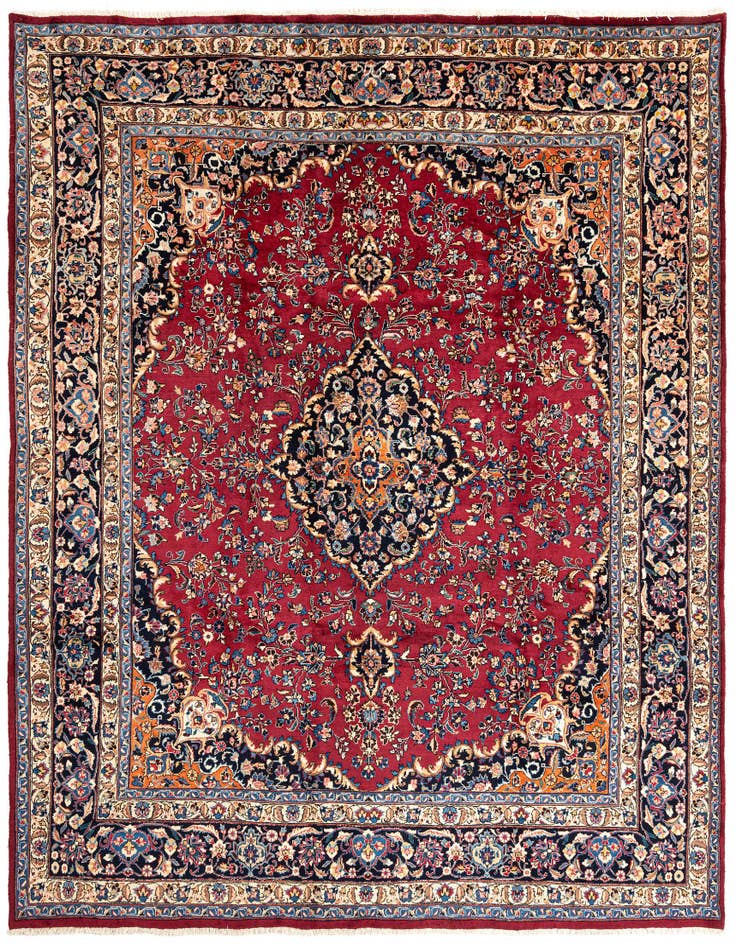 Detail image of 9' 10 x 11' 4 Kashan Wool Rug