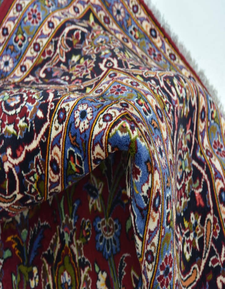 Detail image of 10' 2 x 13'  Hand Knotted Kashan Persian Wool Rug