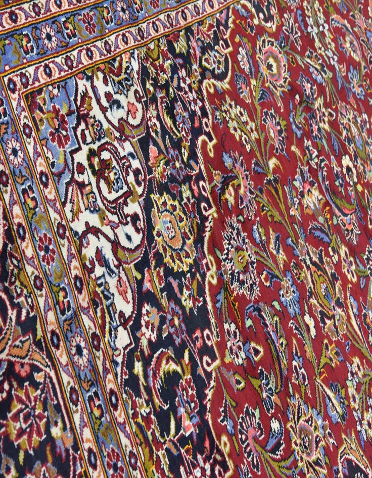 Detail image of 10' 2 x 13'  Hand Knotted Kashan Persian Wool Rug