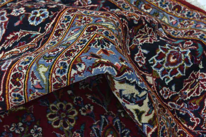 9' 9 x 13' 3 Hand Knotted Kashan Persian Wool Rug