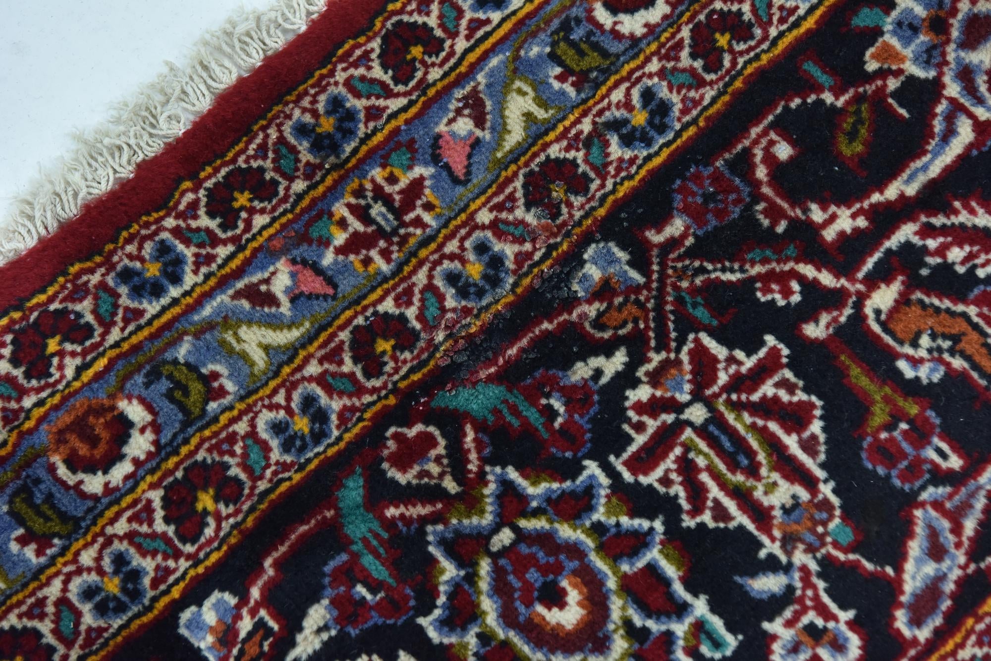 9' 9 x 13' 3 Hand Knotted Kashan Persian Wool Rug