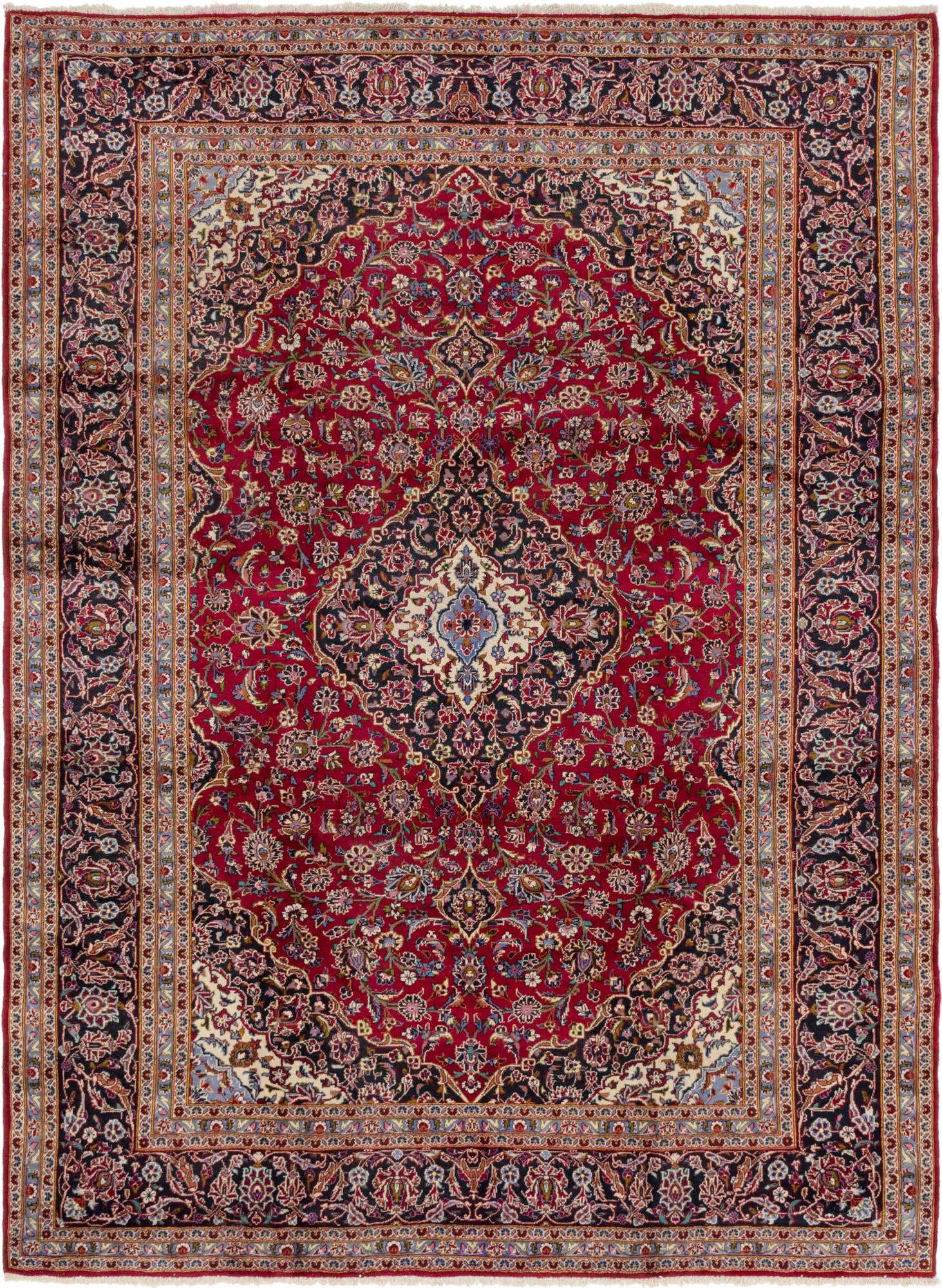 9' 9 x 13' 3 Hand Knotted Kashan Persian Wool Rug