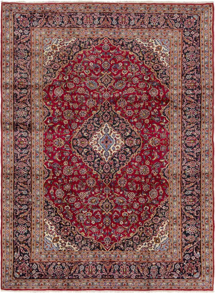9' 9 x 13' 3 Hand Knotted Kashan Persian Wool Rug