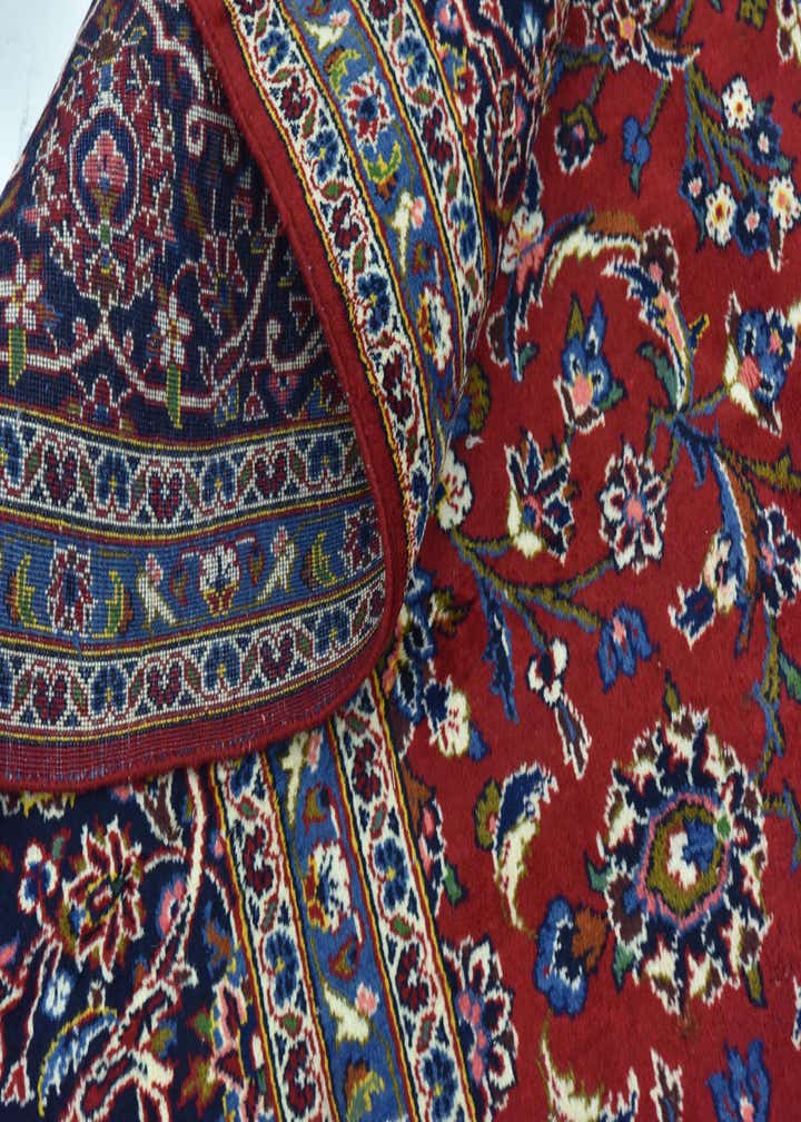 9' 9 x 13' 5 Hand Knotted Kashan Persian Wool Rug