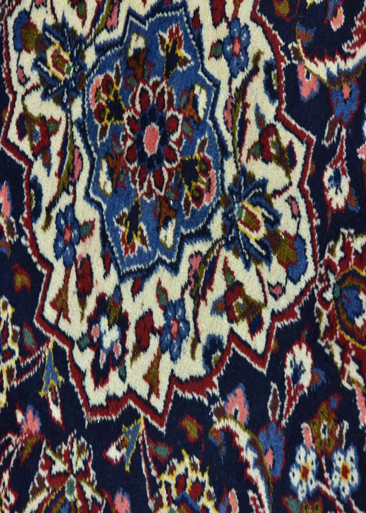 9' 9 x 13' 5 Hand Knotted Kashan Persian Wool Rug