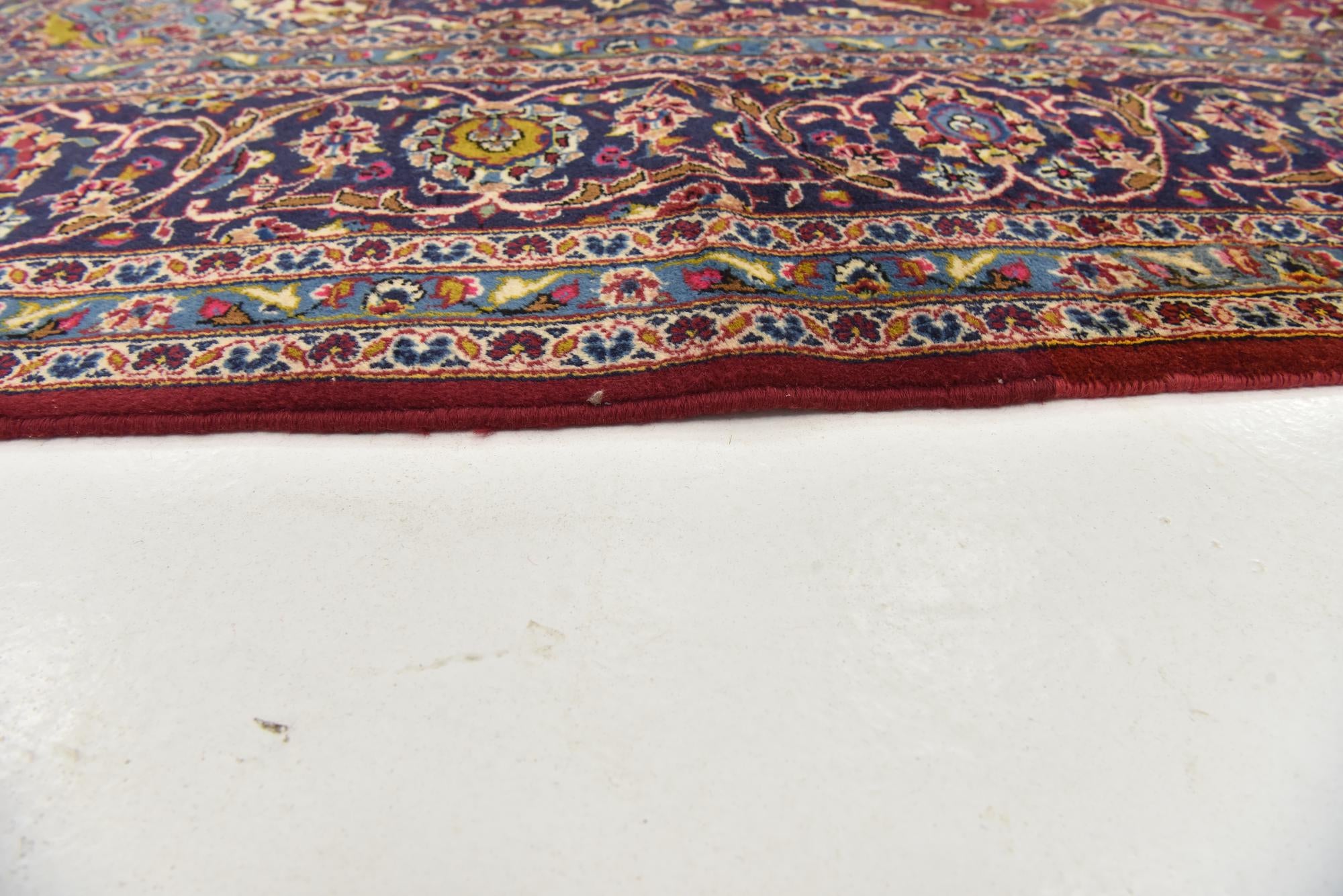 295cm x 400cm anudado a mano Kashan Alfombra Persa Lana