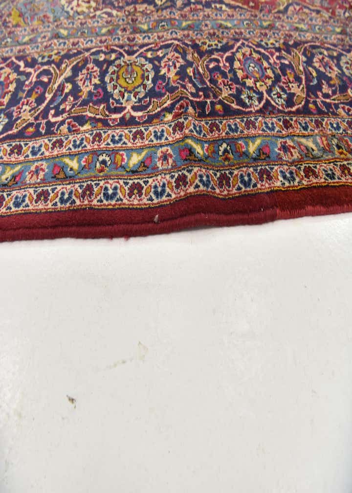 9' 9 x 13' 2 Hand Knotted Kashan Persian Wool Rug