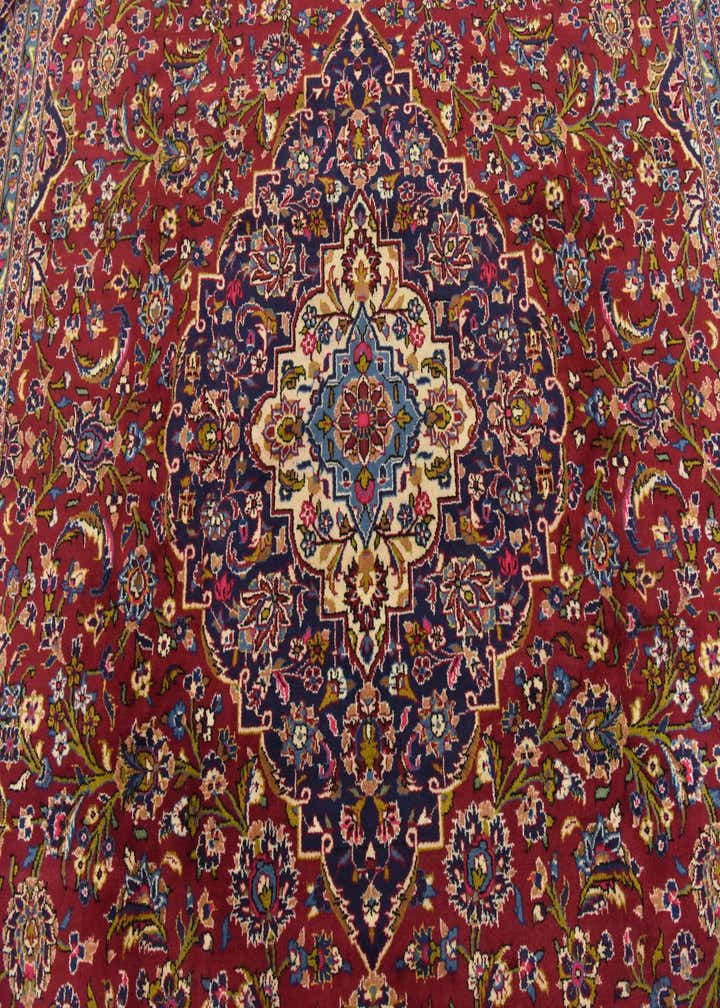 9' 9 x 13' 2 Hand Knotted Kashan Persian Wool Rug
