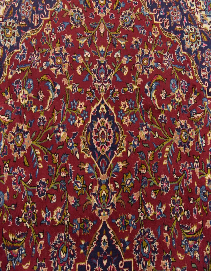 Detail image of 9' 9 x 13' 2 Hand Knotted Kashan Persian Wool Rug