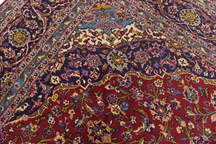 295cm x 400cm anudado a mano Kashan Alfombra Persa Lana