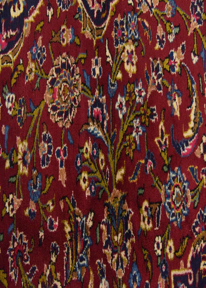 9' 9 x 13' 2 Hand Knotted Kashan Persian Wool Rug