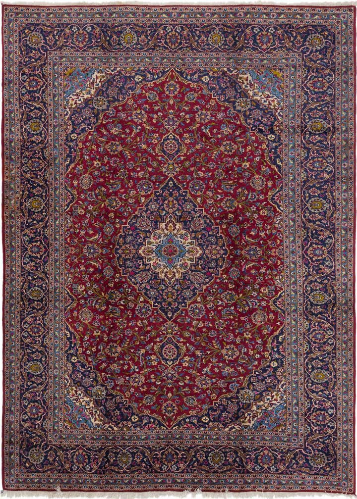 9' 9 x 13' 2 Hand Knotted Kashan Persian Wool Rug